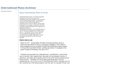 Desktop Screenshot of intlpianoarchives.com